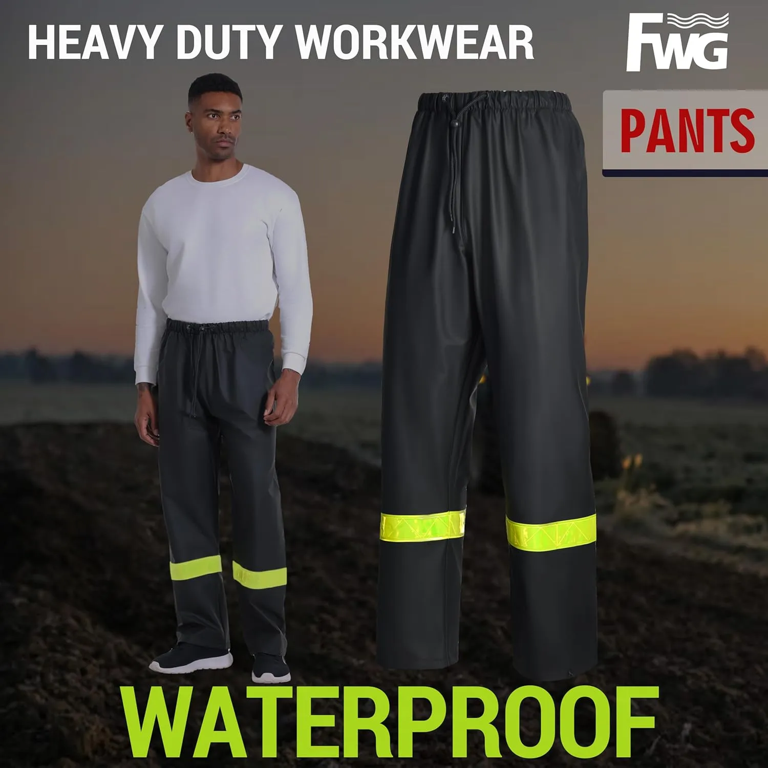 FWG Men's Hiking Pants - Durable Fishing & Work Pants, Ventilated, Multiple Pockets, Design for Outdoors