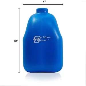 Gallon Gear 1 GALLON LARGE WATER BOTTLE | BPA-FREE PLASTIC | REUSABLE WATER JUG | HYDRATION WATER BOTTLE FOR MEN & WOMEN | GYM, SPORTS, TRAINING & FITNESS (BLUE)