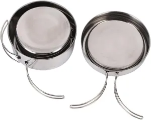 GANAZONO 1 Set Camping Cookware Set Anti Organizer Griddle Insulated Lights Vacuum Gadgets Collapsible Utensil Stove Gear Solar Kit Outdoors Tent Waterproof Kettle Pans Mat Stainless Steel