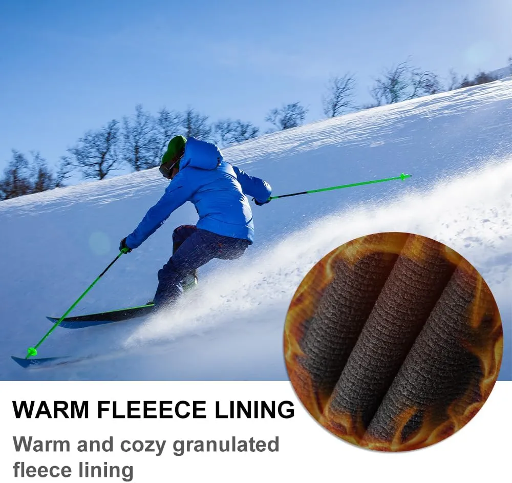 Gash Hao Mens Waterproof Ski Snow Pants Hiking Softshell Cargo Fleece Lined Warm Insulated Outdoor Fishing Pants