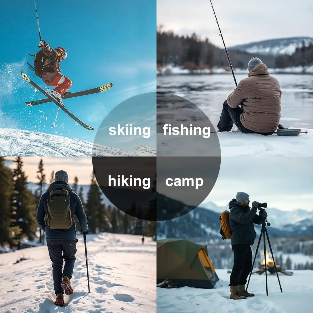 Gash Hao Mens Waterproof Ski Snow Pants Hiking Softshell Cargo Fleece Lined Warm Insulated Outdoor Fishing Pants