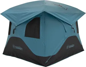 Gazelle Tents™ T3X Hub Tent Overland Edition, Easy 90 Second Set-Up, Waterproof, UV Resistant, Removable Floor, Footprint, 3-Person, Pacific Blue, 68" x 76" x 82", GT302PB