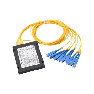 GELRHONR PLC Fiber Splitter, SC UPC 1X8 PLC Singlemode Fiber Optical Splitter for FTTH Fiber Optic LAN,Corporate Companies,Engineering Projects,Home Wiring-3.2ft
