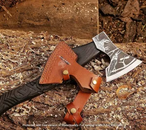 Glorius Craft Raven Crow Norse Mythology, Viking Raven Skull Hatchet, Firewood Cutting Axe, Raven Viking Gifts, Camping Hatchet, Tomahawks, Bearded Axe, Valentines Day Gift for Him