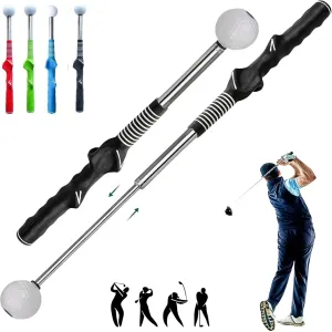 Gloryboom Golf, Telescopic Club, Retractable Golf Swing Training Aid, Golf Click Grip Trainer, Strength & Tempo Training for Chipping Hitting, for Right & Left-Handed Golfers