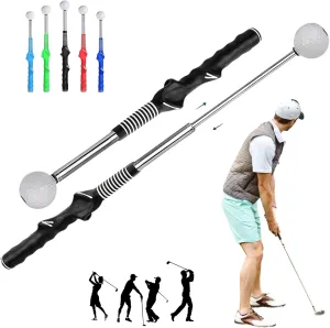 Gloryboom Telescopic Club, Retractable Golf Swing Training Aid, Golf Grip Trainer with Click Feedback, Strength & Tempo Training for Chipping Hitting, Ideal for Beginners Practice