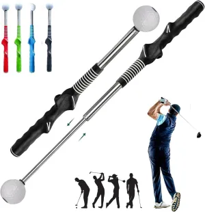 Gloryboom Telescopic Club,Retractable Golf Swing Training Aid,Golf Grip Trainer with Click Feedback,for Rhythm,Power & Grip Training,Right Handed Golfers