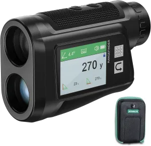 Golf Rangefinder with Slope – 6X Magnification, 1200 Yards Laser Range Finder/Hypsometer, Flag Pole Locking Vibration, Highly Accurate, LCD & Voice Function, Weatherproof Multi-Function