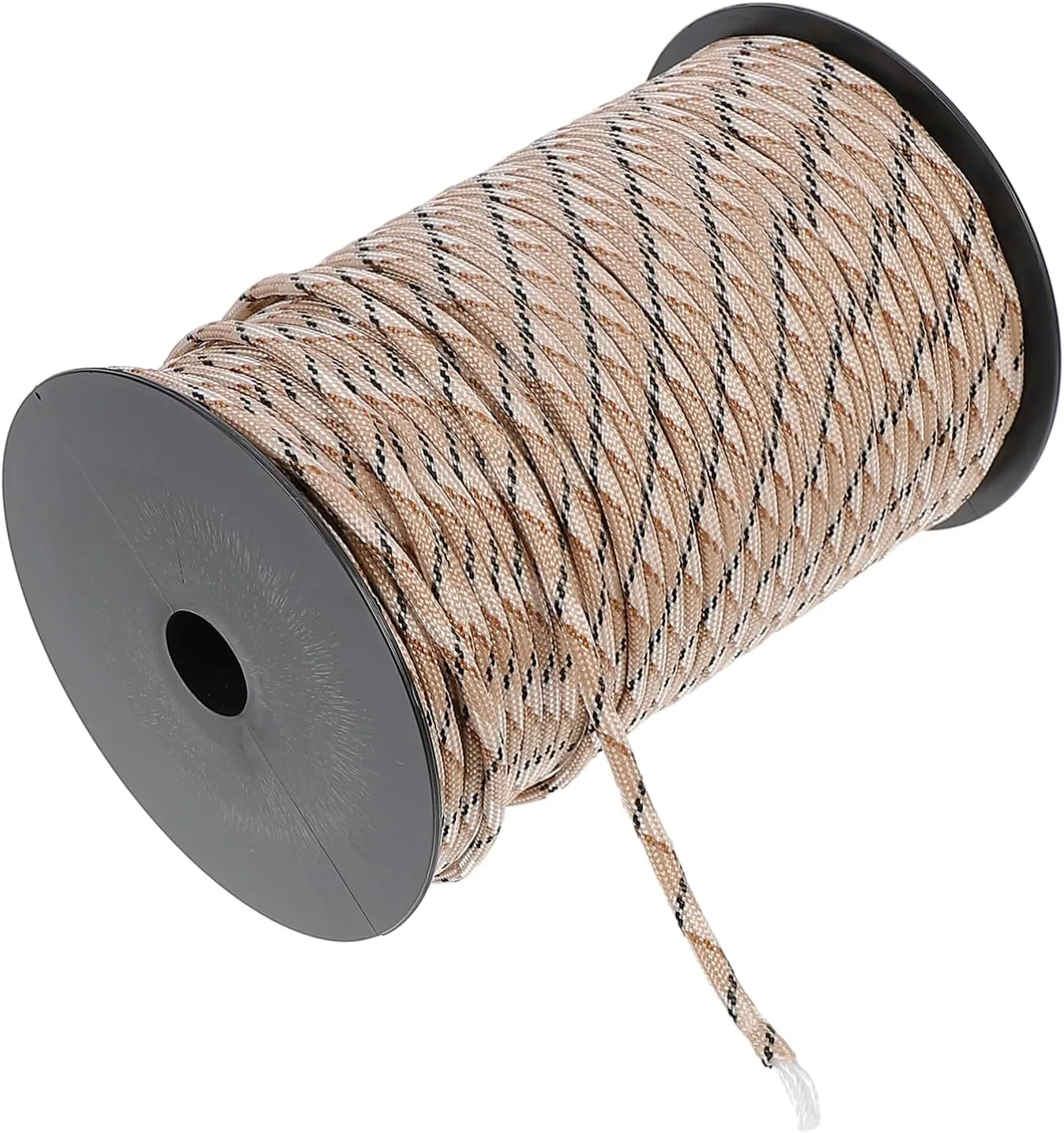 Grade 4mm Rescuing Rope for Outdoor Safety 9 Core Braided Mountaineering Rope Desert Camouflage for Camping and Emergency Use