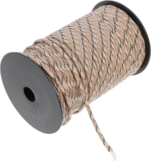 Grade 4mm Rescuing Rope for Outdoor Safety 9 Core Braided Mountaineering Rope Desert Camouflage for Camping and Emergency Use