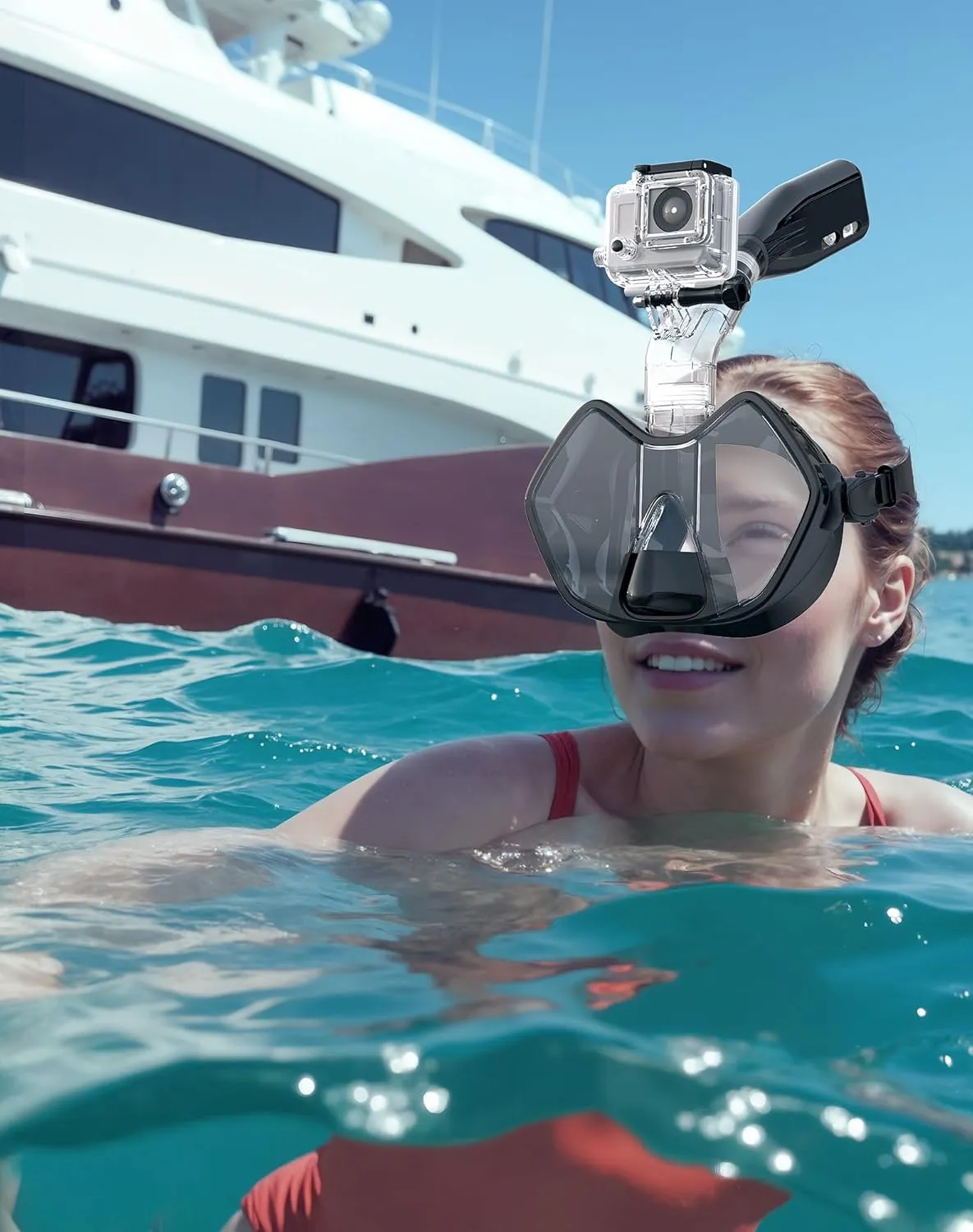 Greatever Half Face Diving Mask, Innovative with Nose Breathing, Comfortable & Breathable Fit,Detachable Breathing Tube,and Home Water Sports