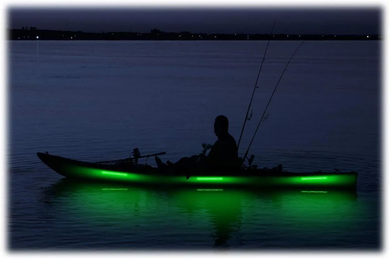Green Blob Outdoors Pimp My Kayak Complete LED Lighting Kit with Battery and Charger Included - Do it Yourself