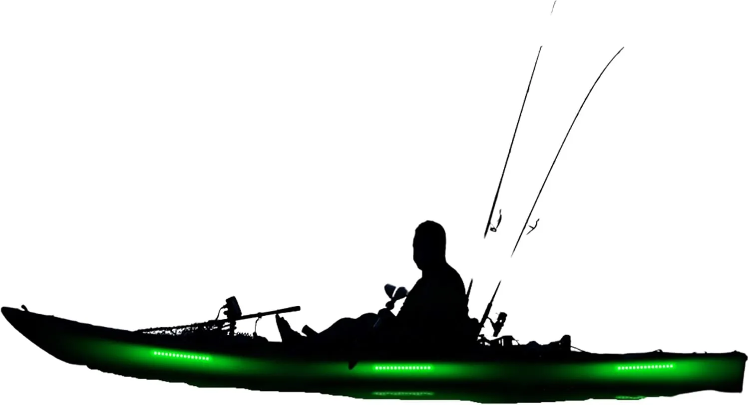 Green Blob Outdoors Pimp My Kayak Complete LED Lighting Kit with Battery and Charger Included - Do it Yourself