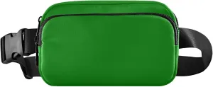 Green Fanny Belt Bag Waist Packs Crossbody Bags Bum Bag for Running Hiking Travel Workout Adjustable Strap for Women Men