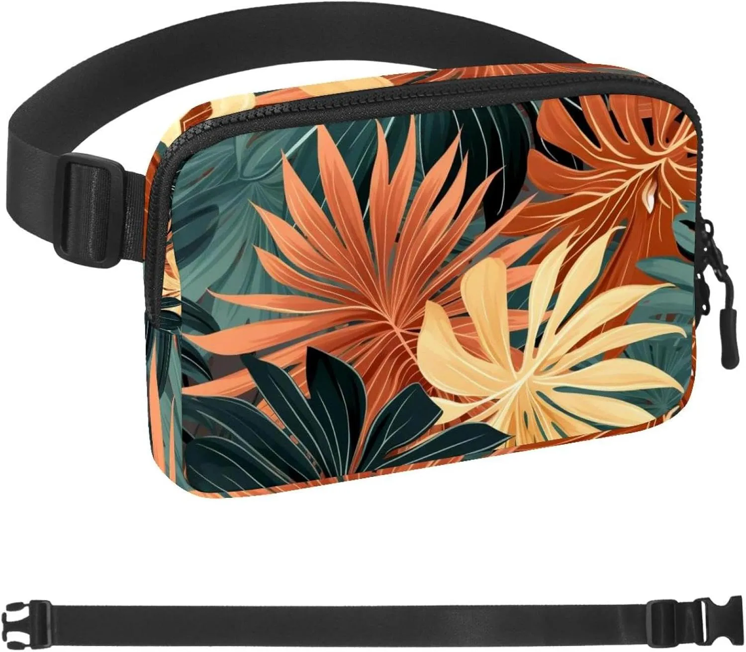 Green Palm Leaves-710 Belt Bag for Men and Women Fanny Pack,Belt Bag with Adjustable Strap,Fashion Crossbody Everywhere Belt Bag for Travel Outdoors Running Hiking