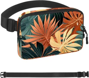 Green Palm Leaves-710 Belt Bag for Men and Women Fanny Pack,Belt Bag with Adjustable Strap,Fashion Crossbody Everywhere Belt Bag for Travel Outdoors Running Hiking