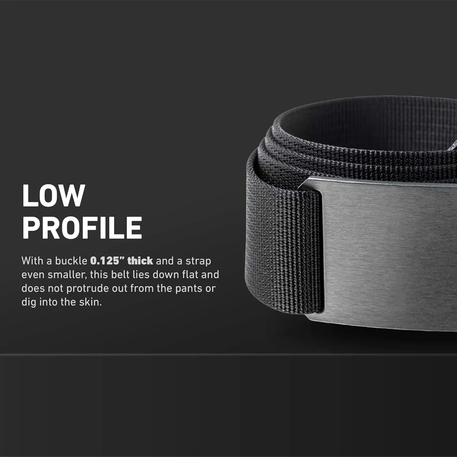 GRIP6 Gunmetal Belt: Durable Belts for Men & Women, Versatile Nylon Tactical Belt for Work, Golf, Casual & Outdoor Use