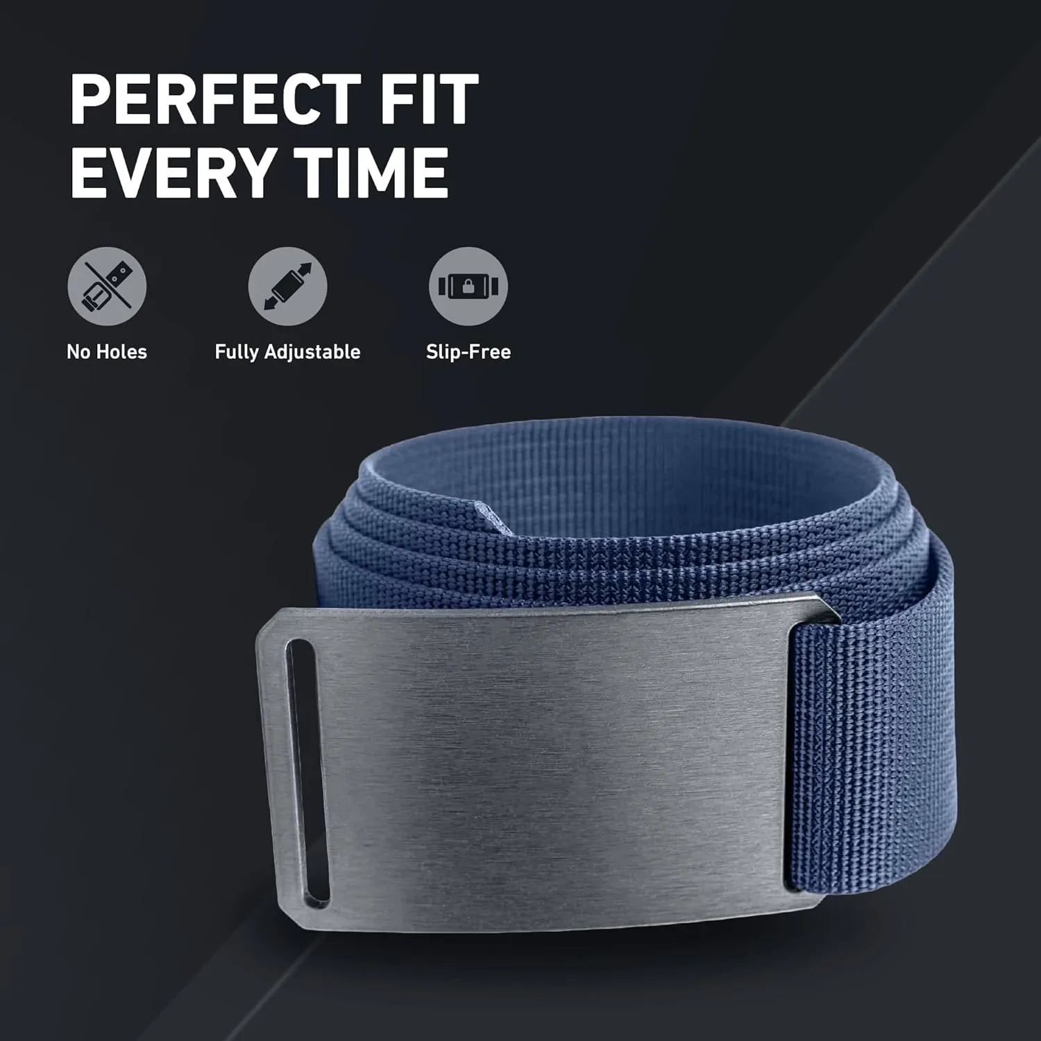 GRIP6 Gunmetal Belt: Durable Belts for Men & Women, Versatile Nylon Tactical Belt for Work, Golf, Casual & Outdoor Use