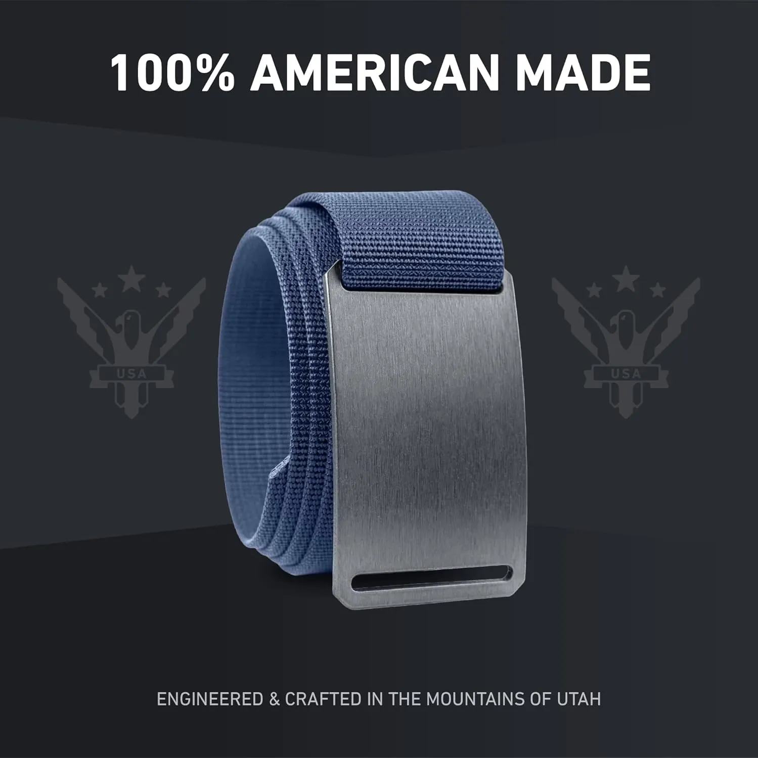 GRIP6 Gunmetal Belt: Durable Belts for Men & Women, Versatile Nylon Tactical Belt for Work, Golf, Casual & Outdoor Use