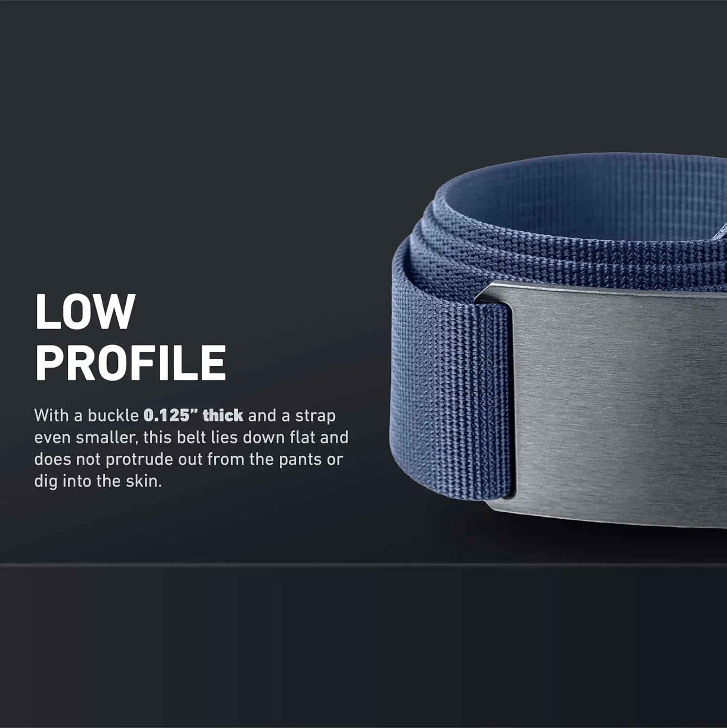 GRIP6 Gunmetal Belt: Durable Belts for Men & Women, Versatile Nylon Tactical Belt for Work, Golf, Casual & Outdoor Use