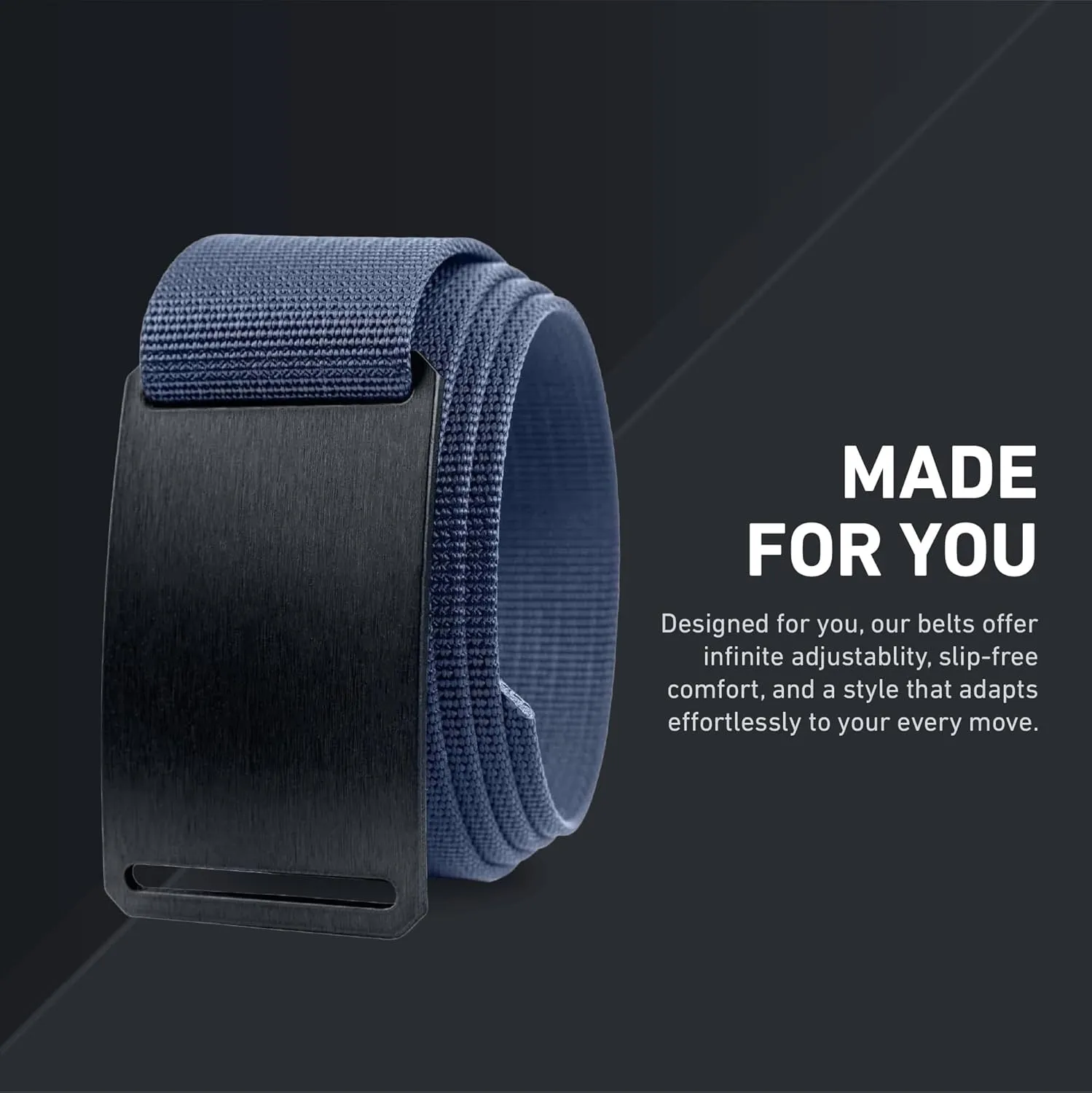 GRIP6 Ninja Belt: Durable Belts for Men & Women, Versatile Nylon Tactical Belt for Work, Golf, Casual & Outdoor Use