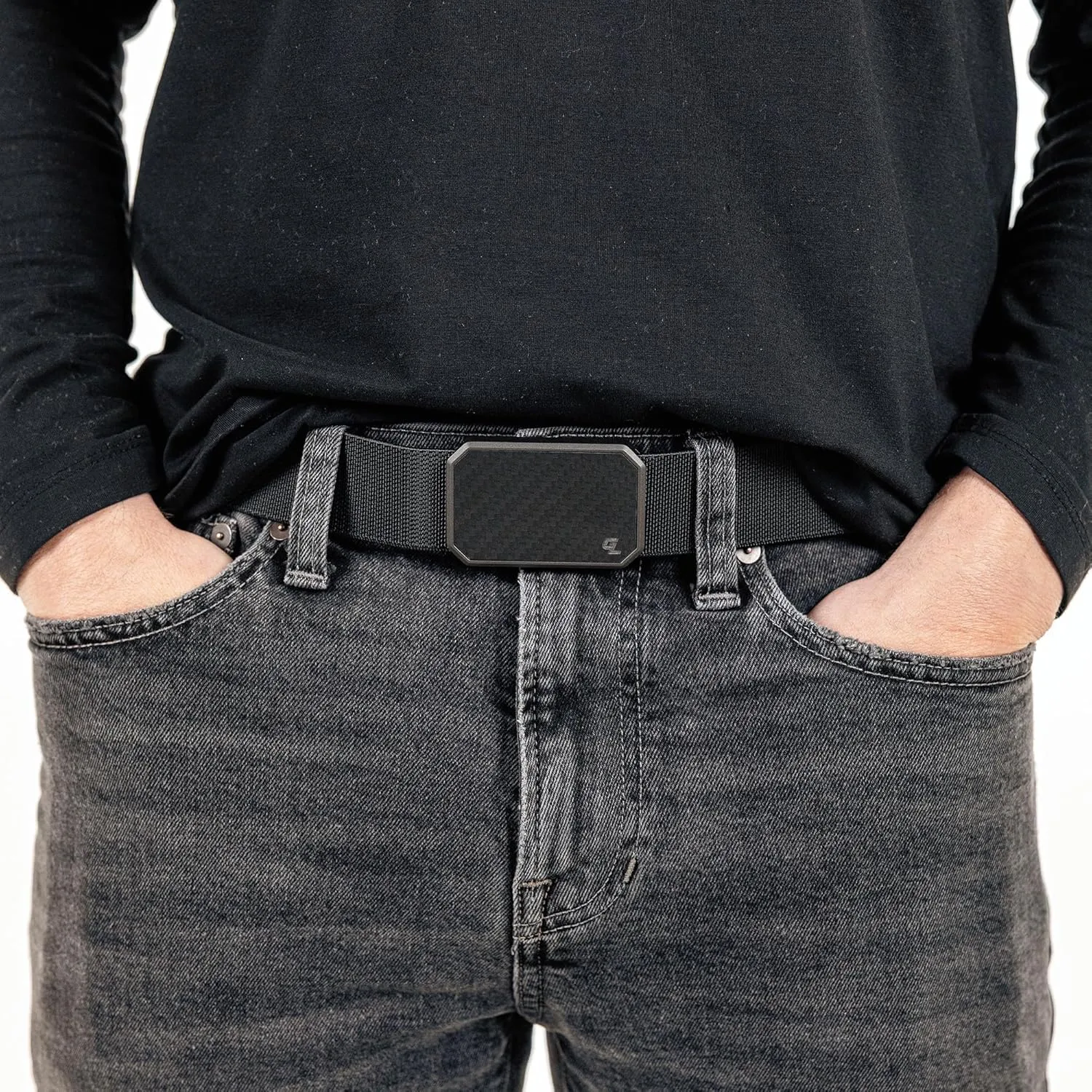 Groove Life Groove Belt Men's Stretch Nylon Belt with Magnetic Aluminum Buckle, Lifetime Coverage