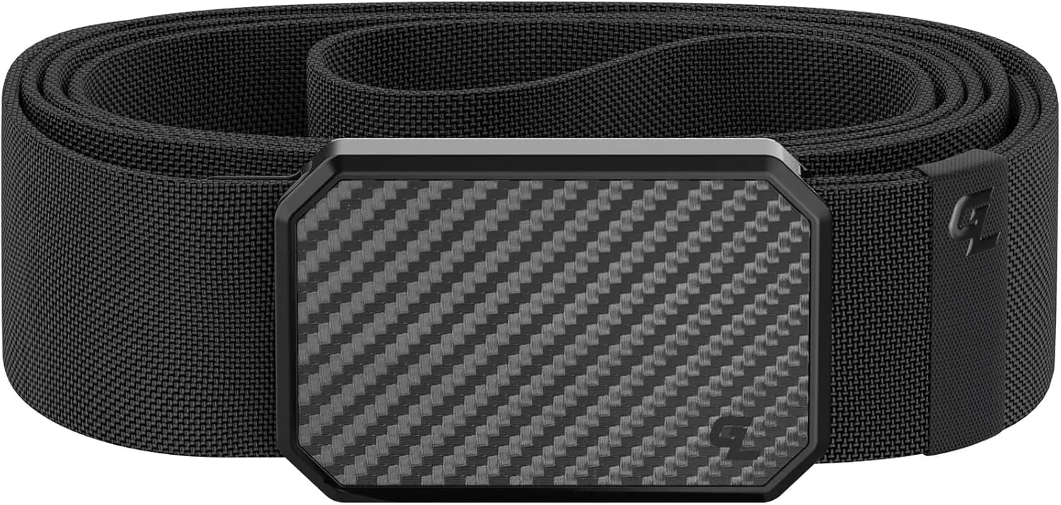 Groove Life Groove Belt Men's Stretch Nylon Belt with Magnetic Aluminum Buckle, Lifetime Coverage