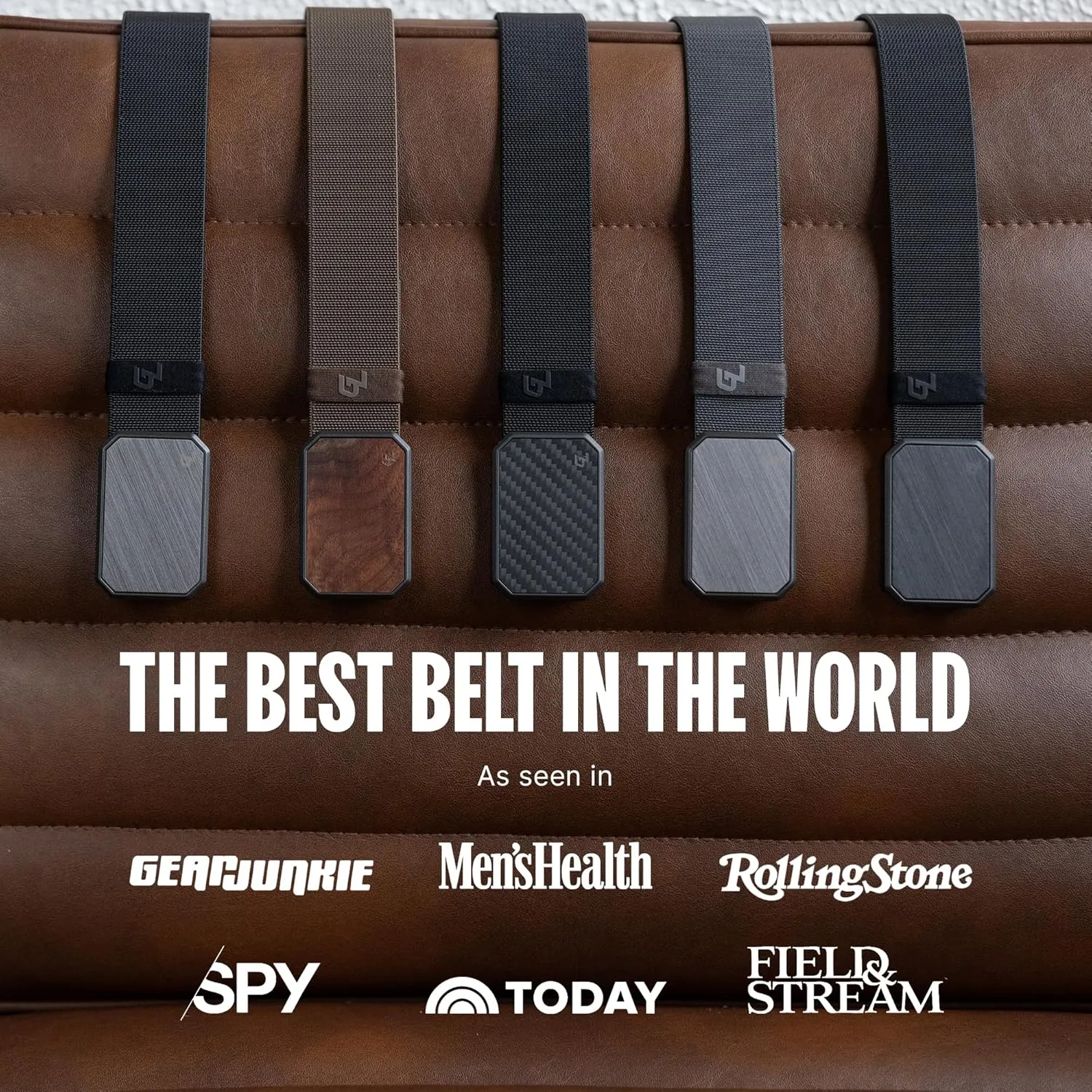 Groove Life Groove Belt Men's Stretch Nylon Belt with Magnetic Aluminum Buckle, Lifetime Coverage