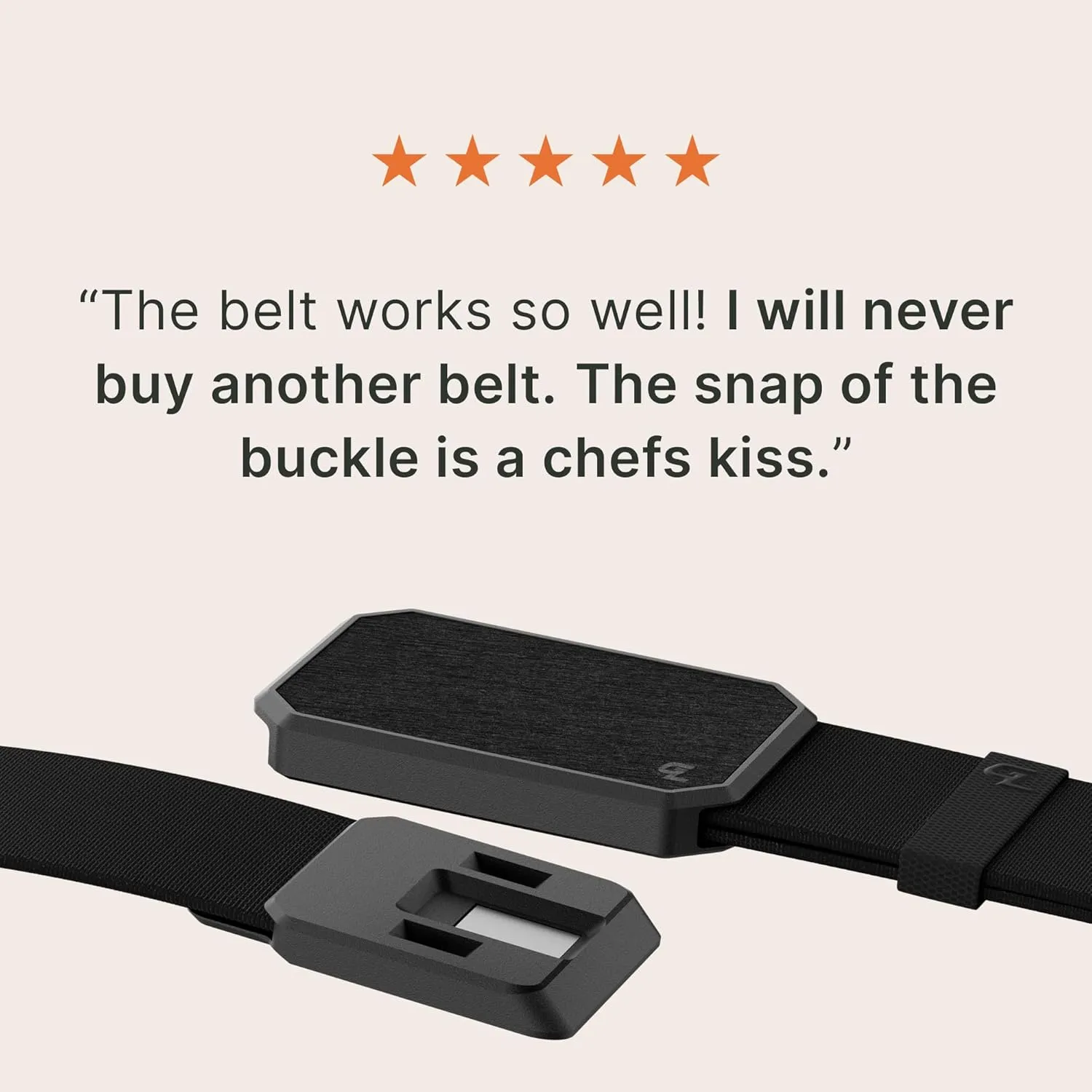 Groove Life Groove Belt Men's Stretch Nylon Belt with Magnetic Aluminum Buckle, Lifetime Coverage