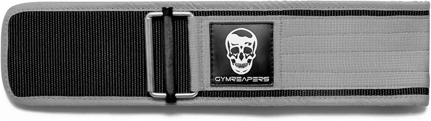 Gymreapers Quick Locking Weightlifting Belt for Bodybuilding, Powerlifting, Cross Training - 4 Inch Neoprene with Metal Buckle - Adjustable Olympic Lifting Back Support