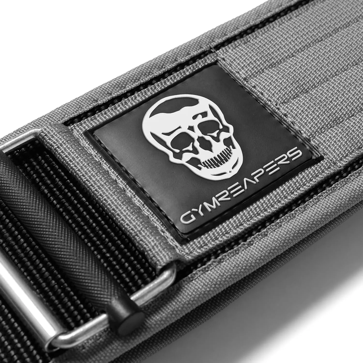 Gymreapers Quick Locking Weightlifting Belt for Bodybuilding, Powerlifting, Cross Training - 4 Inch Neoprene with Metal Buckle - Adjustable Olympic Lifting Back Support