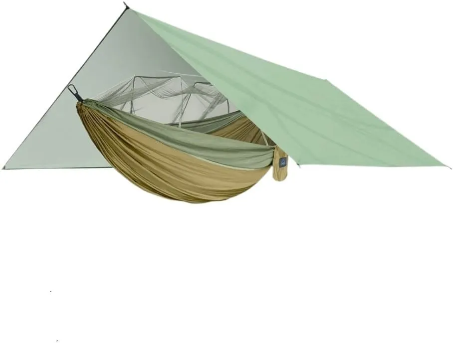 Hammocks Outdoor Mosquito Net Hammock Anti-Mosquito Canopy Tent Set Waterproof Portable Sunshade Camping Outdoor Camping Hammocks(Yellow,Small)