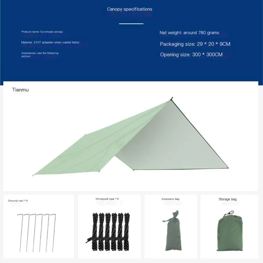 Hammocks Outdoor Mosquito Net Hammock Anti-Mosquito Canopy Tent Set Waterproof Portable Sunshade Camping Outdoor Camping Hammocks(Yellow,Small)