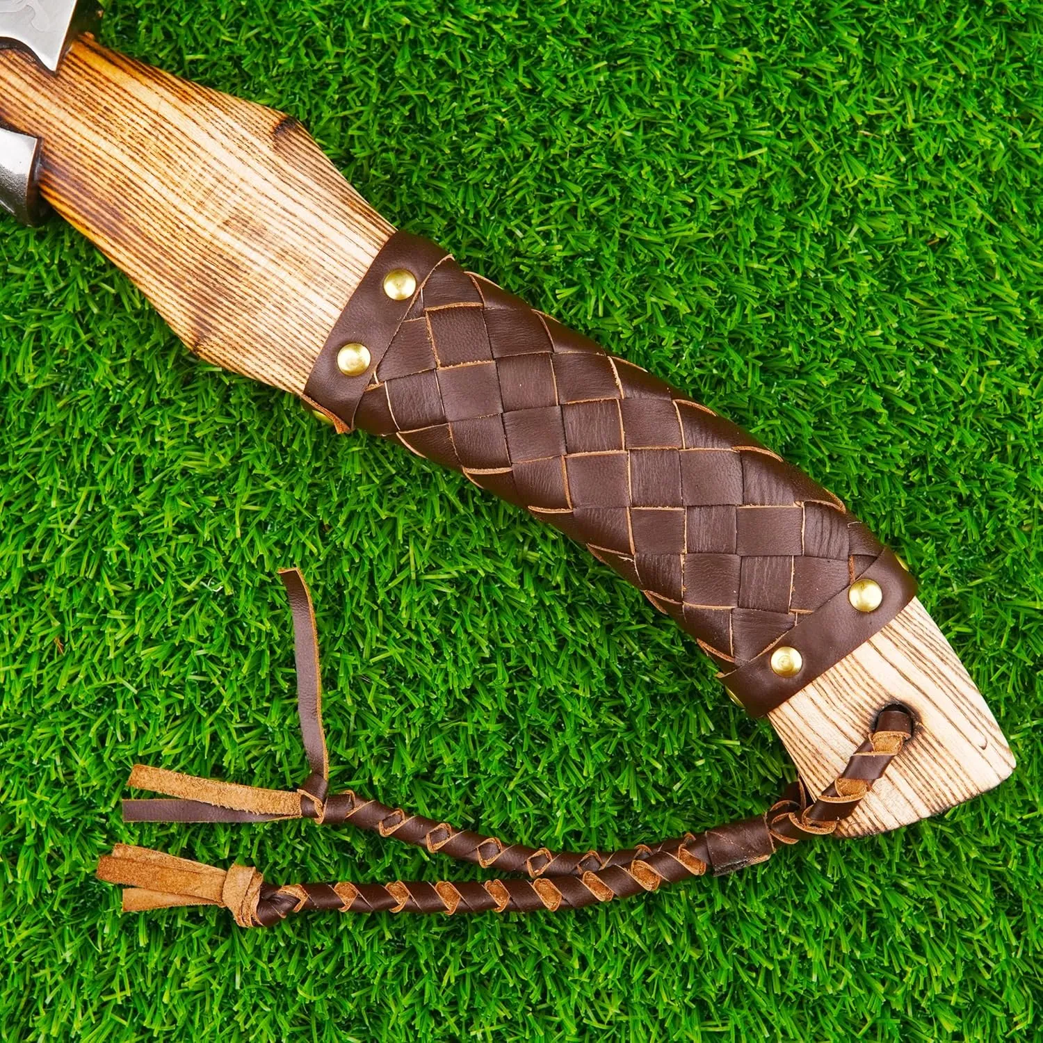 H&A CRAFTS Viking Axe Camping Hatchet (Valknut Viking Axe), Steel