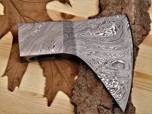 Hand Forged Damascus Steel Viking Bearded Hawk Tomahawk Axe Head Camping and Hiking Hatchet Axe Head