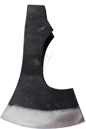Hand Forged Medieval Viking Axe Head- Camping Hatch Tamahawk Hunting Carving Axe, High Carbon Steel Throwing Axe, Black