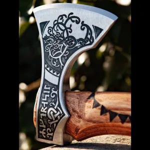 Hand-forged Tree Of Life Camping Hatchet