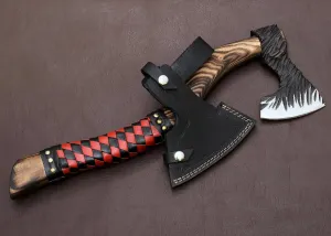 Handcrafted War Axe - Red