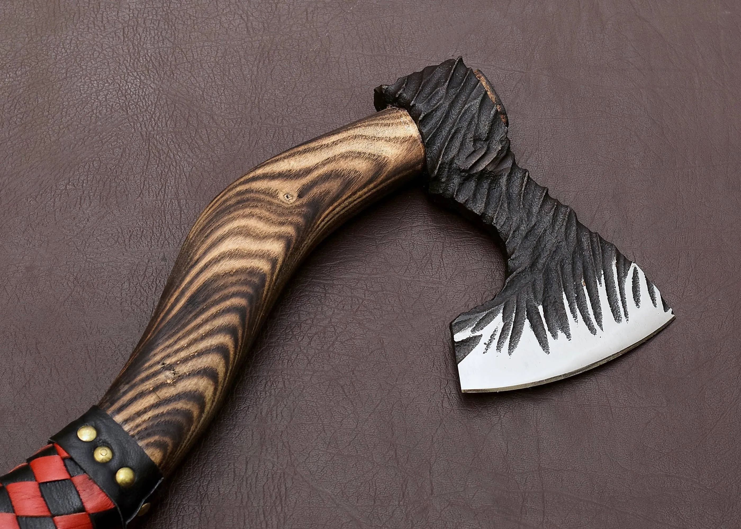 Handcrafted War Axe - Red