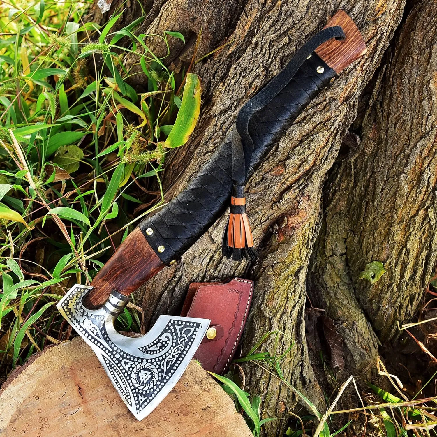 Handmade Axe 1095 High Carbon Steel Blade Custom Hatchet Axe Viking Axe | Tactical Tomahawk Throwing Axe Camping Axe | Birthday Anniversary Xmas Wedding Gift Item