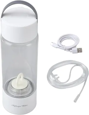 Haofy 380ml Electrodes Hydrogen Rich Water Bottle with Pt Coating, 1500ppb Ion Membrane Generator Cup for Home, Office, Travel