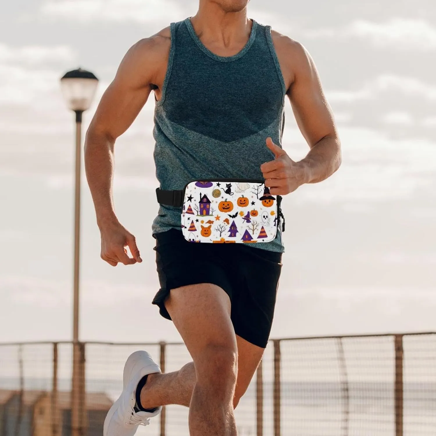 Happy Halloween-316 Crossbody Fanny Pack for Men&Women,Belt Bag for Travel Casual Walking Running Hiking Cycling