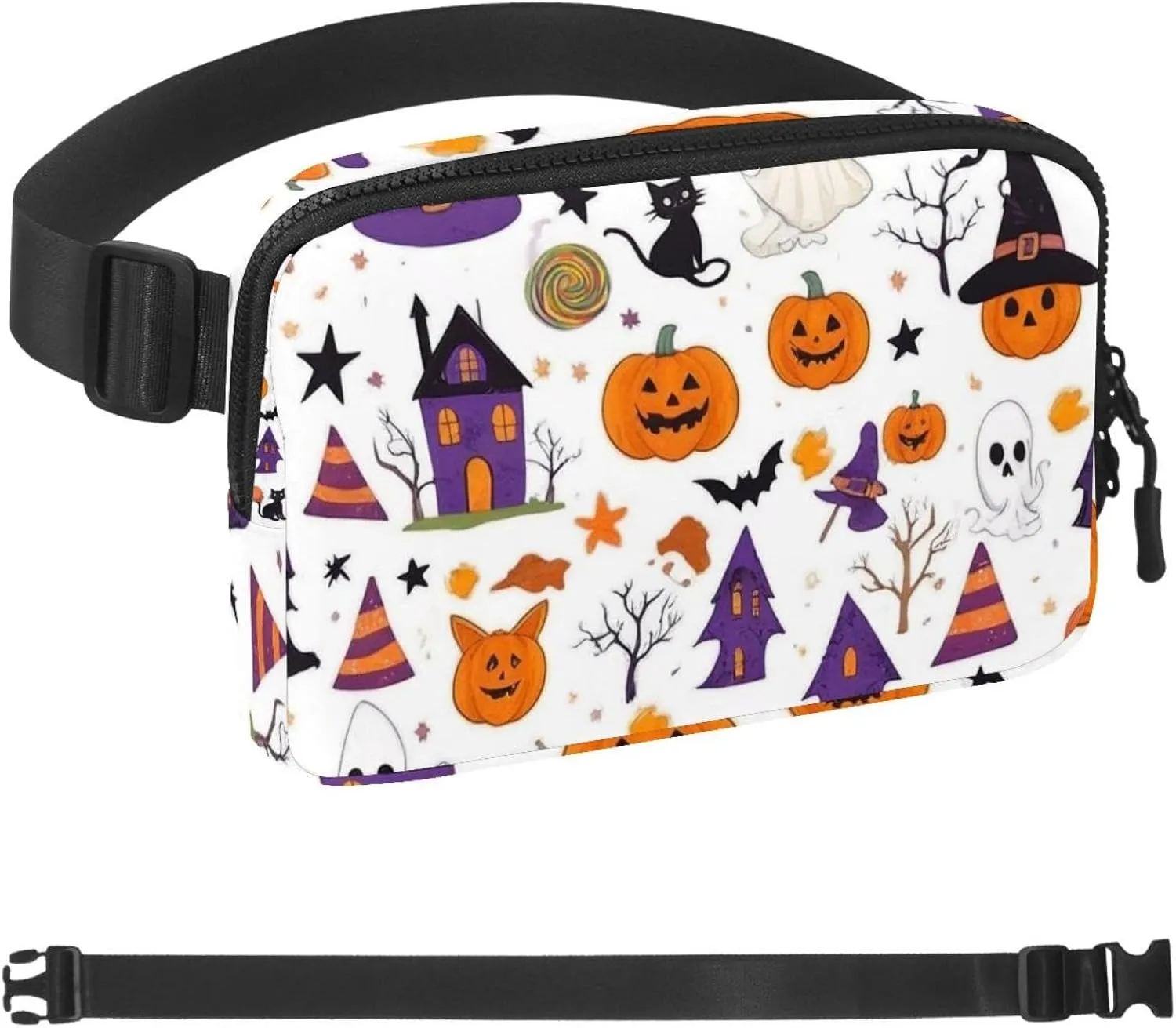 Happy Halloween-316 Crossbody Fanny Pack for Men&Women,Belt Bag for Travel Casual Walking Running Hiking Cycling
