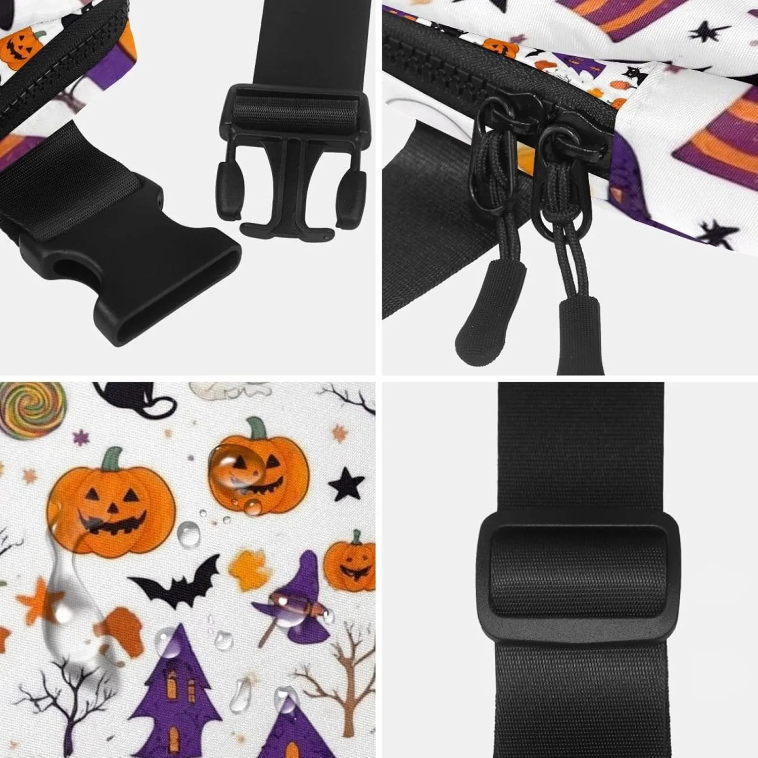 Happy Halloween-316 Crossbody Fanny Pack for Men&Women,Belt Bag for Travel Casual Walking Running Hiking Cycling