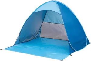 Happyyami Automatic Instant Tent Portable Sunshade Beach Tent Rugged Structure Ground Stake for Stability