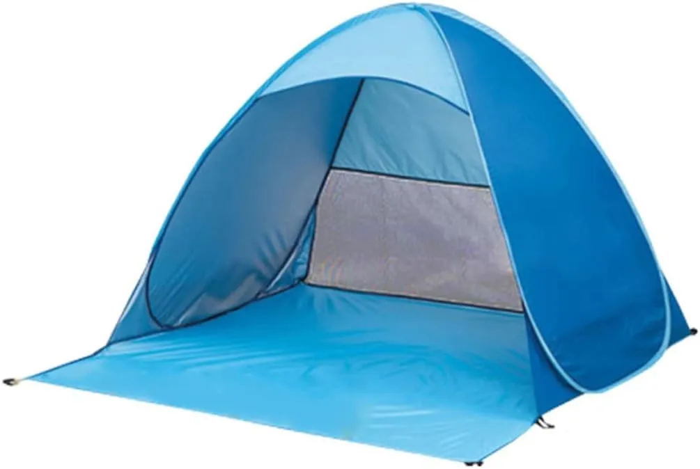 Happyyami Automatic Instant Tent Portable Sunshade Beach Tent Rugged Structure Ground Stake for Stability
