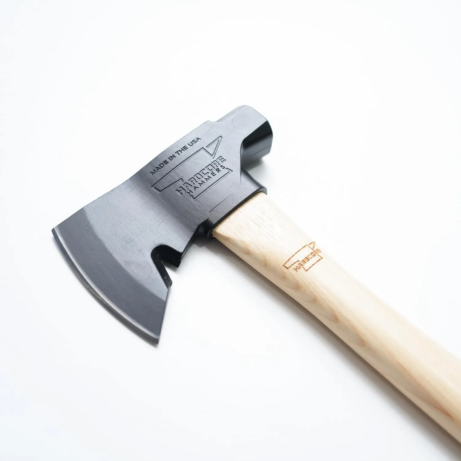 Hardcore Hammers Survivalist Hatchet - 100% Made in The USA (Black FNC Treated Head/Natural Handle)