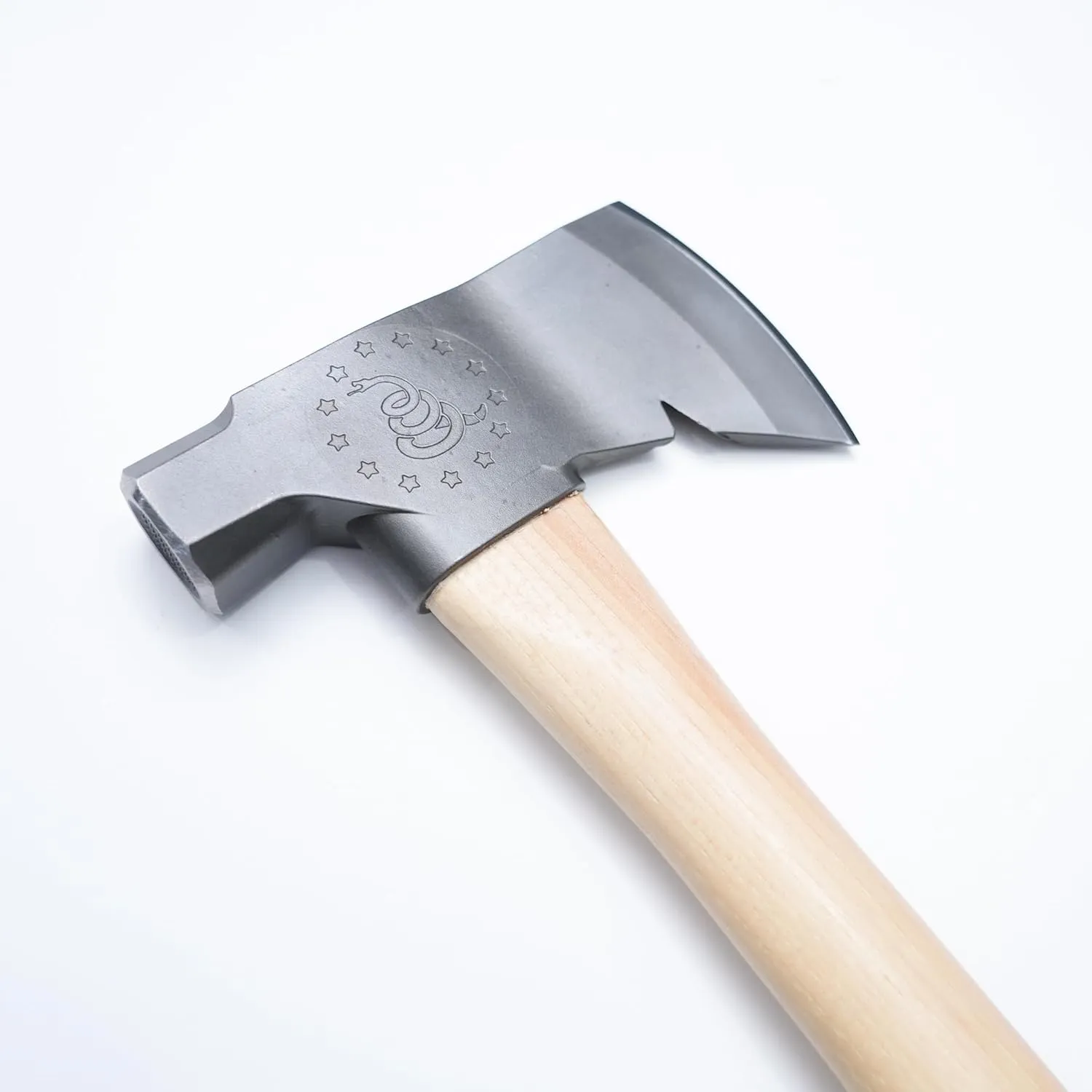 Hardcore Hammers Survivalist Hatchet - 100% Made in The USA (Natural Steel Head/Natural Handle)