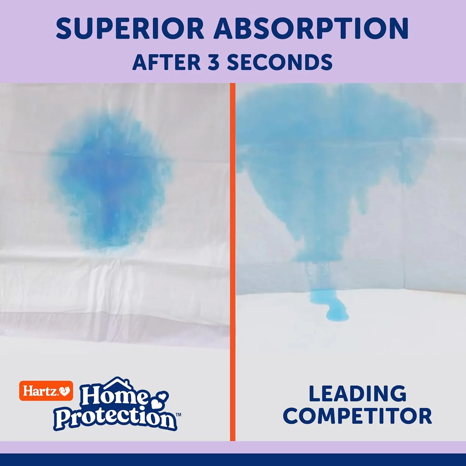 Hartz Home Protection Odor Eliminating Scented Dog Pads, Super Absorbent & Won’t Leak, Lavender Scent, 3XL Pads, 30 Count, Packaging May Vary