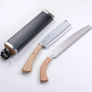 Hatchet 195mm(ABT 7.7") & Saw 270mm(ABT 10.6") Set Aogami Steel, Double Bevel, Handmade by Japanese Craftsmen